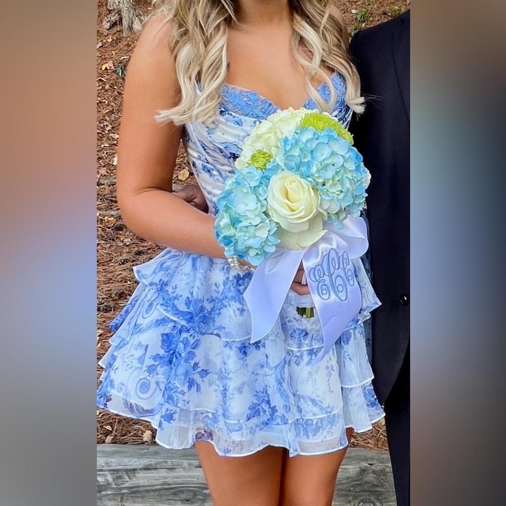 Sherri Hill 57295 Blue and White HOCO/PROM  Dress